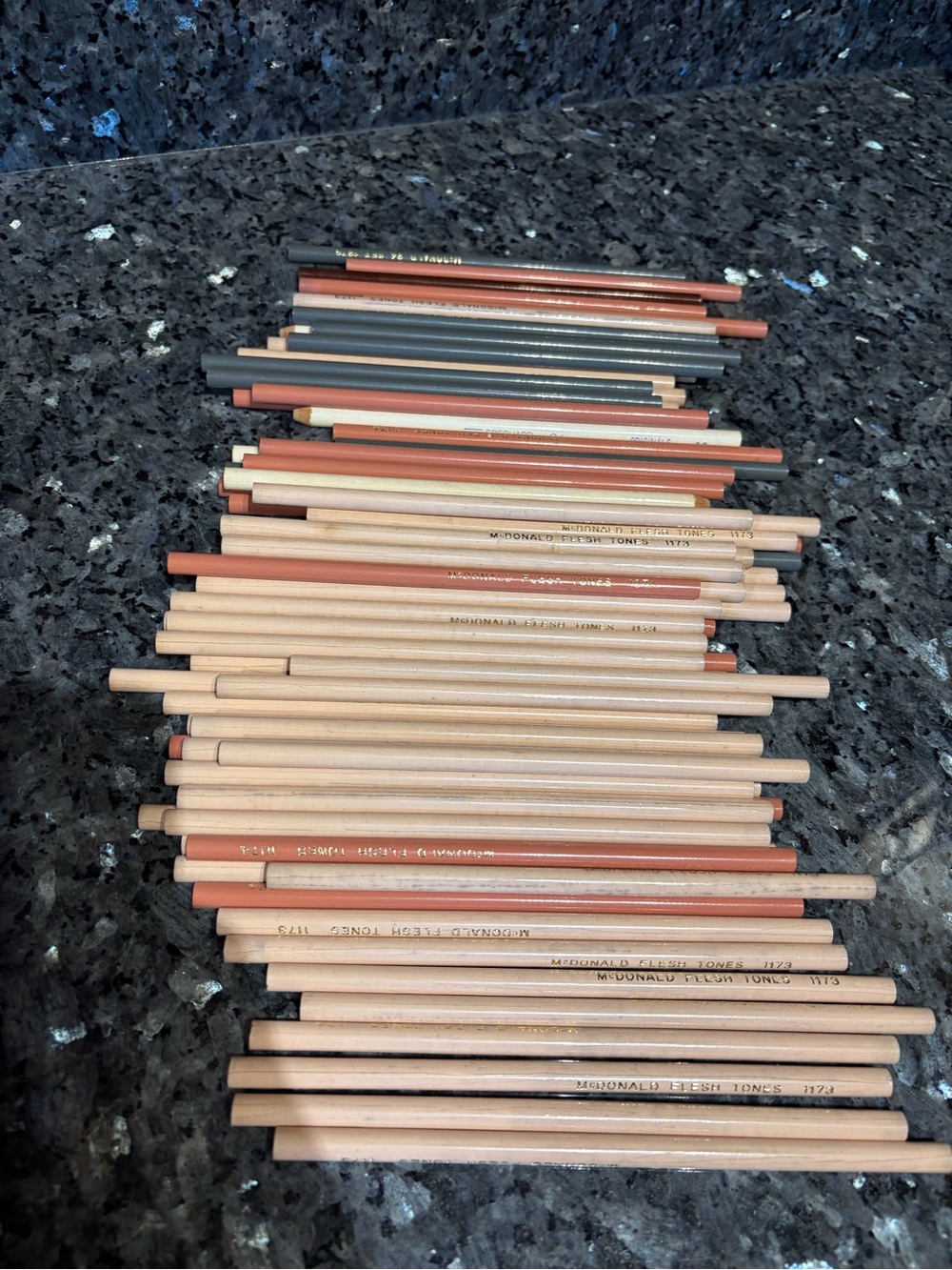 Lot of Vintage Artist Drawing Pencils Supplies Macdonald Flesh Tones Unused
